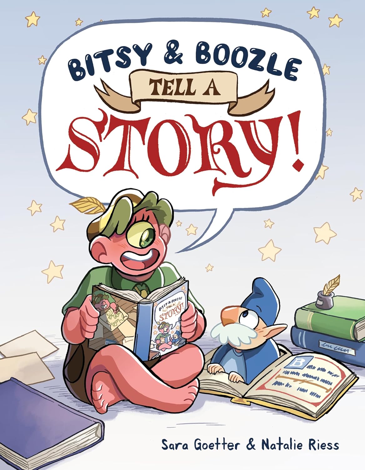 Bitsy & Boozle Tell a Story!: A Graphic Novel – A Delightful Adventure About Storytelling with a Narrator and Wizard for Kids
