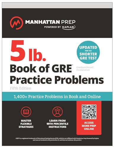 5 lb. Book of GRE Practice Problems: 1,400+ Practice Problems in Book and Online