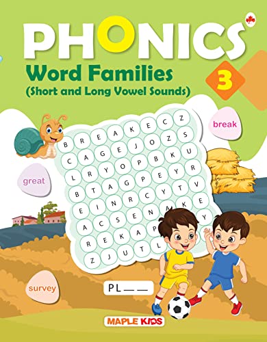 Phonics Reader - Word Families - Activity Book for Kids - Age 3+ years - Learning Letter Sounds by Maple Press