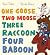 ONE GOOSE TWO MOOSE THREE RACCOON FOUR B