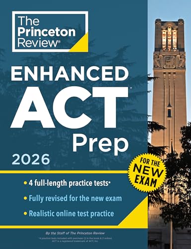 Princeton Review Enhanced ACT Prep, 2026: 4 Practice Tests + Content Review + Strategies (2026)