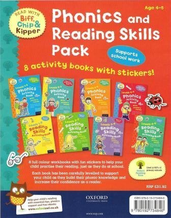 Phonics and Reading skills Pack (Oxford Reading Tree) 8 activity books with stickers. RRP £31.92