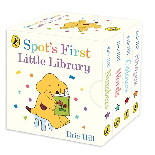 Puffin Spots First Little Library. by Hill Eric