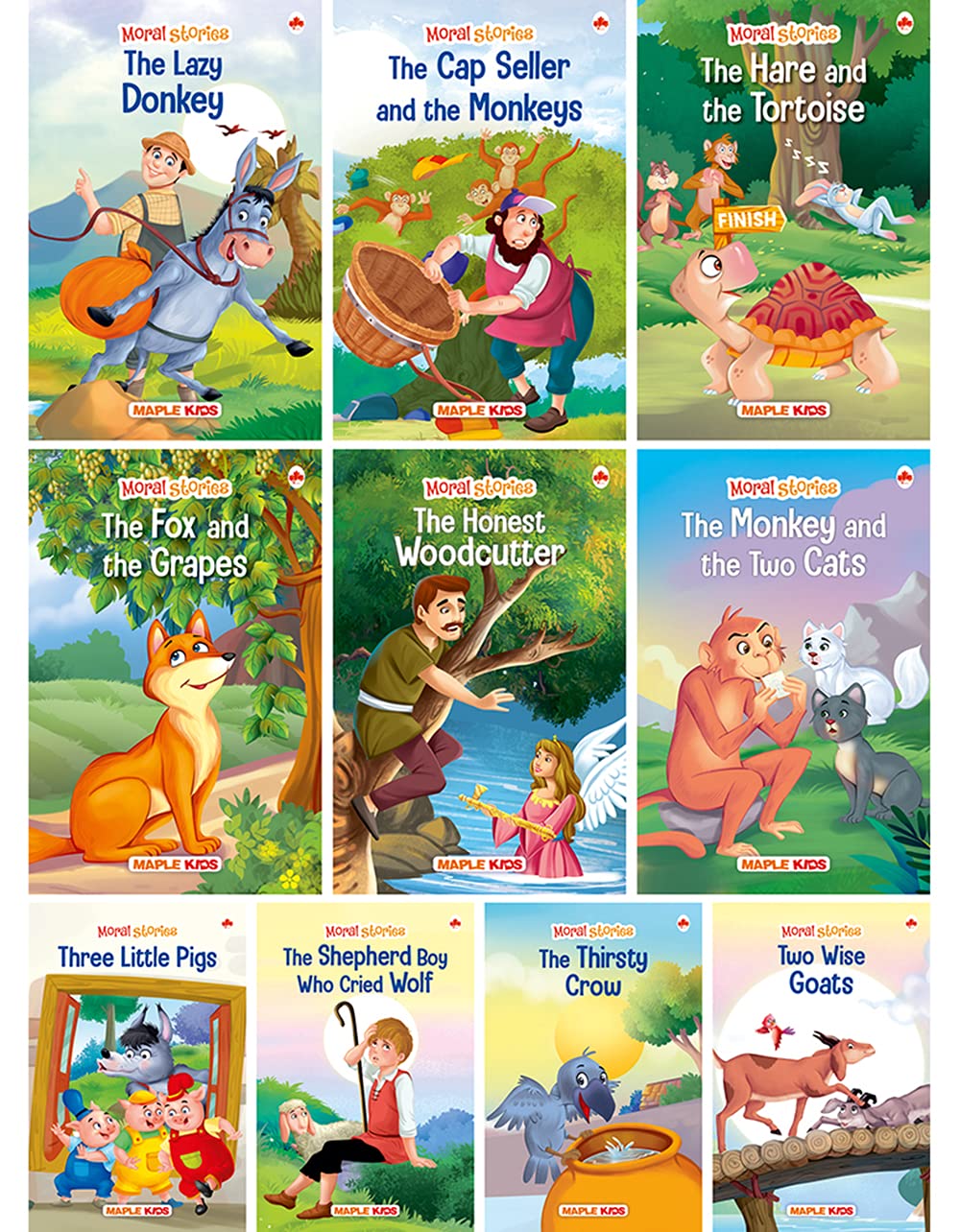 Moral Story Books for Kids (set of 10 Books) by Maple Press In House