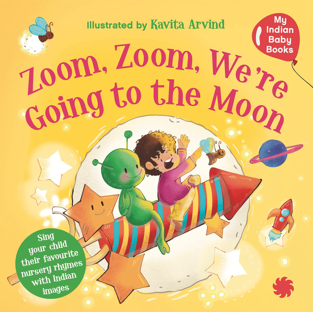 Zoom zoom we're going to the moon for your Indian baby