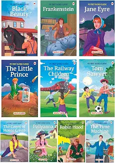 Story Books for Kids - World Classic (Abridged) (Set of 10 Books) (Illustrated) - Jane Eyre, Black B by Maple Press