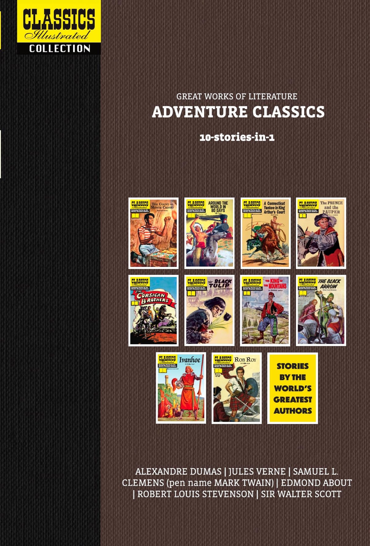 Classics Illustrated Omnibus Vol 1: Great Works of Literature: Adventure Classics (10-Comics-In-1) C by Alexandre Dumas, Jules, Verne, Sir Walter Scott, Etc) Various (mark Twain
