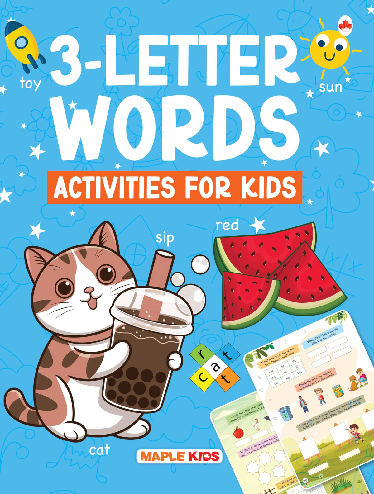 3-Letter Words Activities for kids (Age3+) by Maple Press