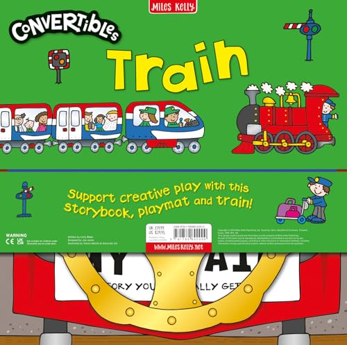 Convertible Train: Three toddler-friendly activities in one fold-out pack: a sit-in train, interactive playmat and engaging story!