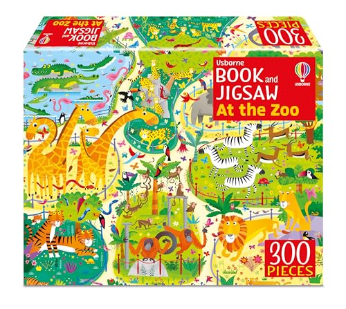 Usborne Book and Jigsaw - At the Zoo