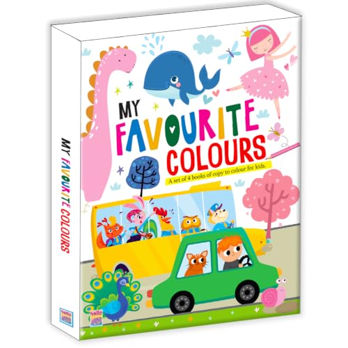 My Favourite Colours- 4 Book Set of copy and colour books for kids