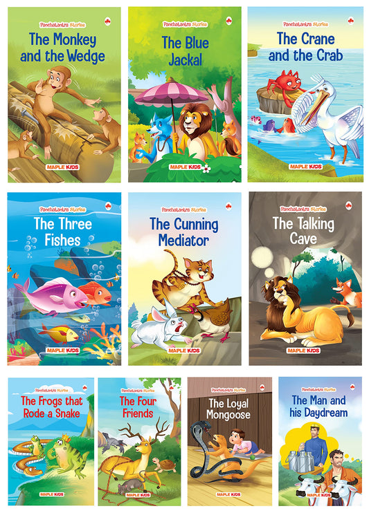 Story Book for Kids (Set of 10 Books) - Panchatantra Stories - Moral Stories - Bedtime Stories - 3 Years to 10 Years old - English Short Stories for Kids - Read Aloud to Infants, Toddlers by Maple Press
