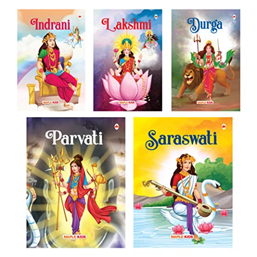 My First Goddesses (Illustrated) (Set of 5 Books) - Story Books for Kids - Parvati, Lakshmi, Saraswati, Indrani, Durga - Read Aloud to Infants, Toddlers by Maple Press