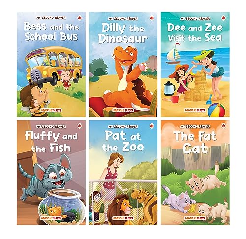 Story Books for Kids - Second Reader (Illustrated) (Set of 6 Books) - Phonic stories - Bedtime Stories - 3 Years to 6 Years Old - Read Aloud to Infants, Toddlers by Maple Press In House