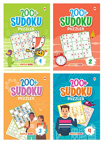 Sudoku (Set Of 4 Books) With More Than 800+ Puzzles by Maple Press
