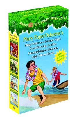 Magic Tree House Books 25-28 Boxed Set: Stage Fright on a Summer Night; Good Morning, Gorillas; Thanksgiving on Thursday; High Tide in Hawaii