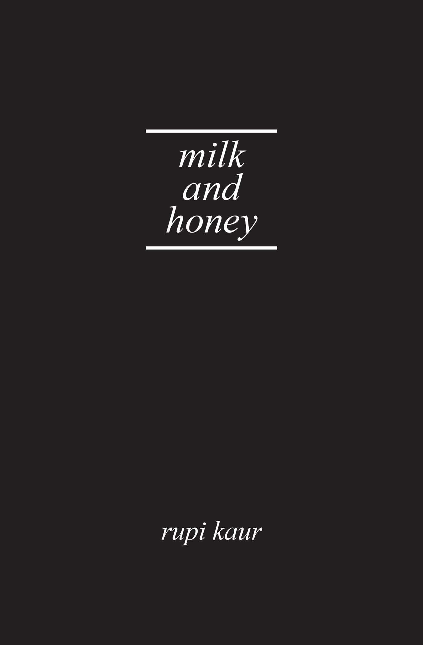Milk and Honey by Rupi Kaur