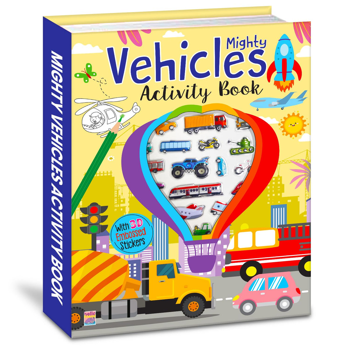 Mighty Vehcile Acitvity book with 3D Embossed Stickers