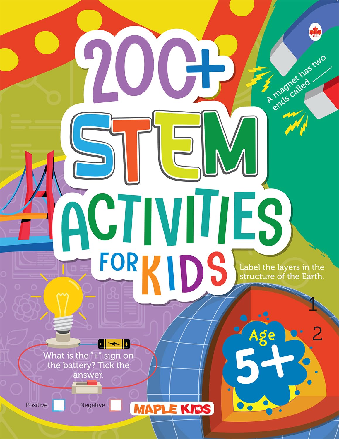 200+ STEM Activities for kids Age 5+ by Maple Press
