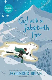 Girl with a Sabretooth Tiger by Jasbinder Bilan