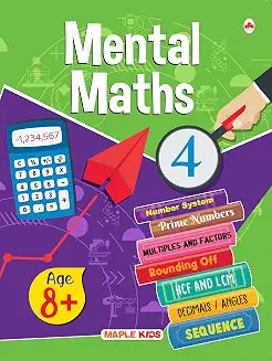 Maths Workbook-4 (Age 8+) by Maple Press