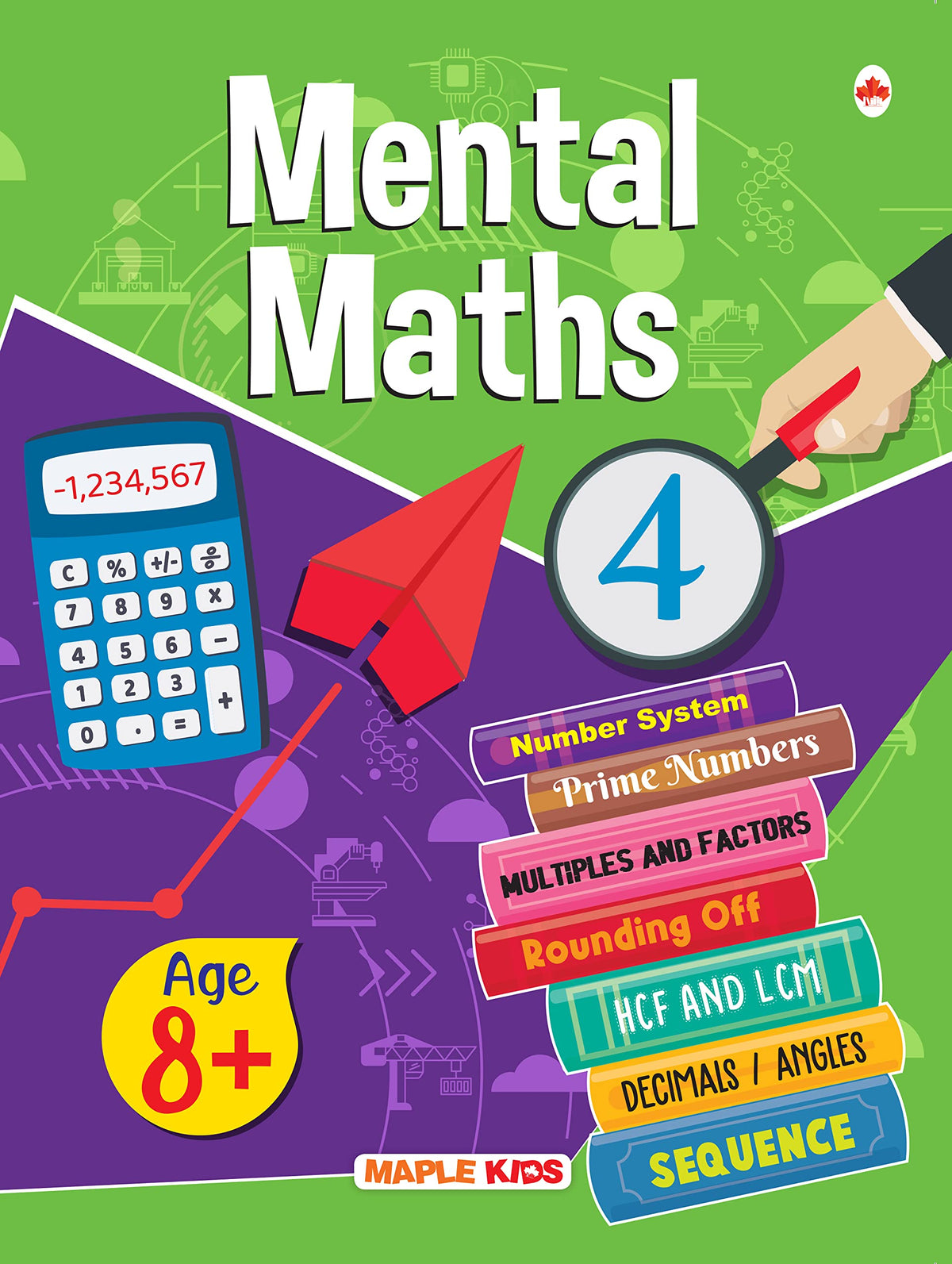 Maths Workbook-4 (Age 8+) by Maple Press