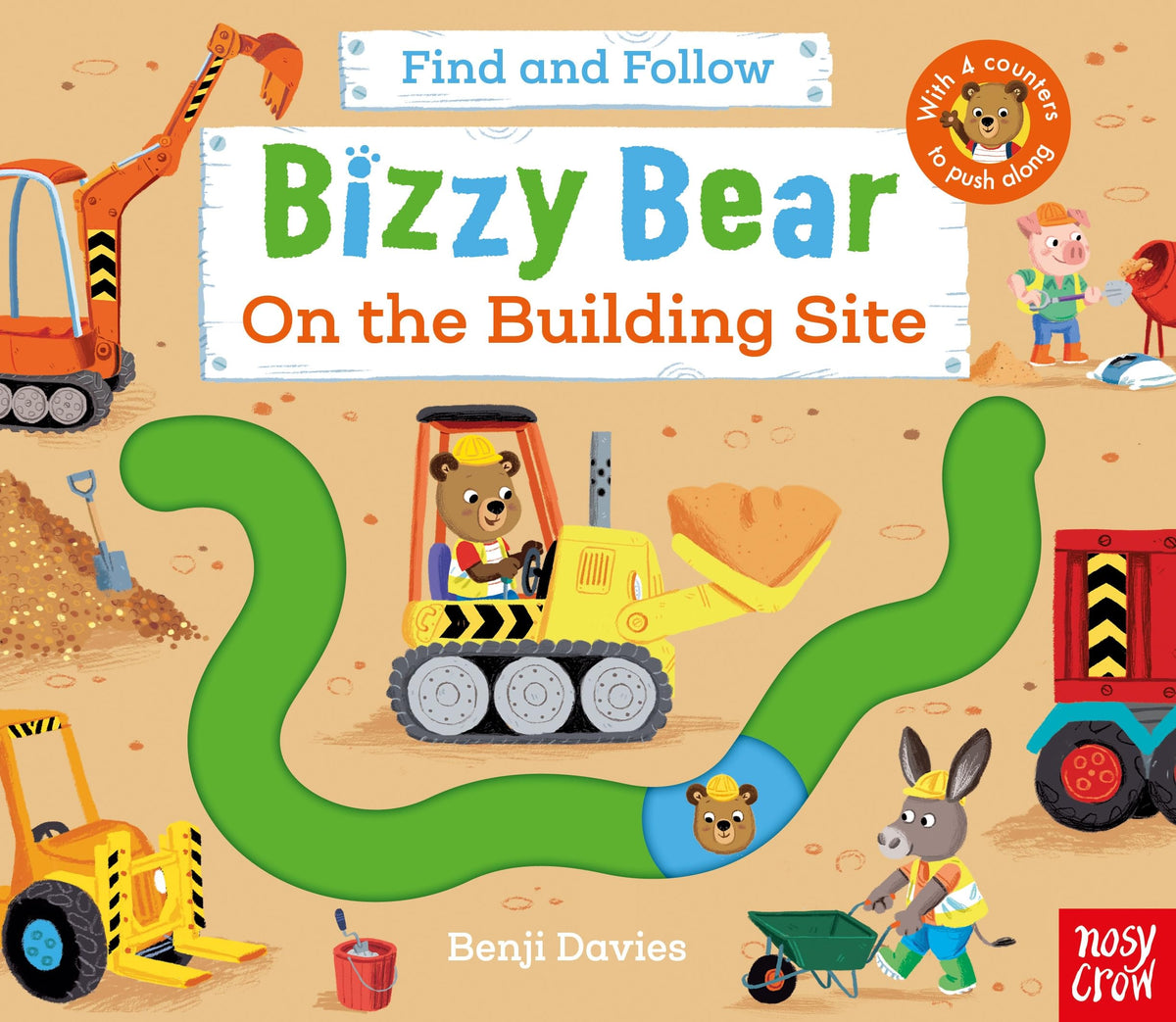 Bizzy Bear: Find and Follow on the Building Site by Benji Davis