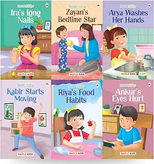 Story Books for Kids - Good Habits (Illustrated) (Set of 6 Books) - Ankur's Eyes Hurt, Zayan�s Bedti by Maple Press