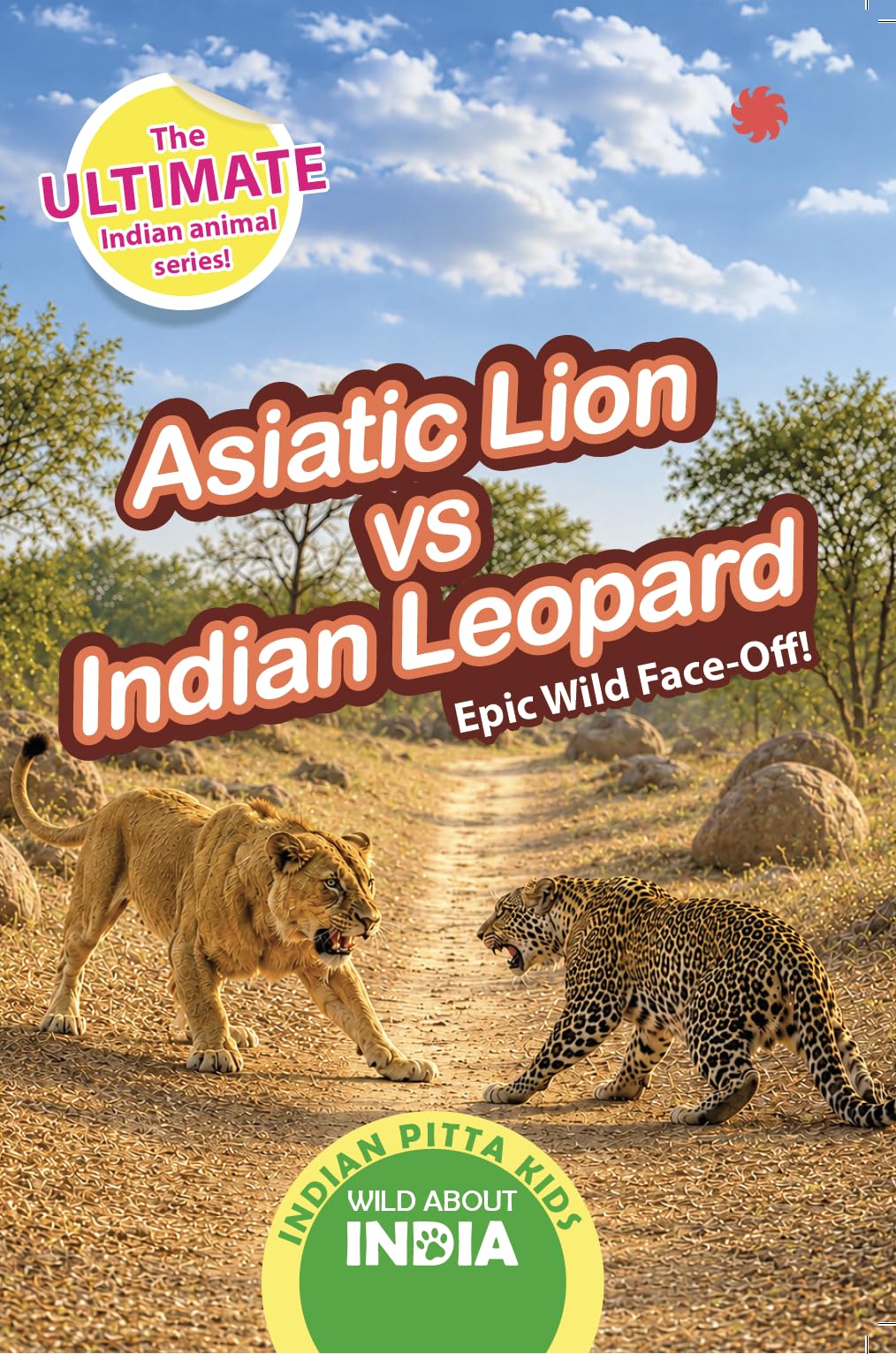 Asiatic Lion vs Indian Leopard by Asad Rahmani