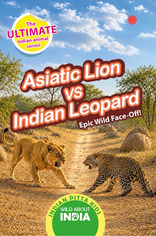 Asiatic Lion vs Indian Leopard by Asad Rahmani