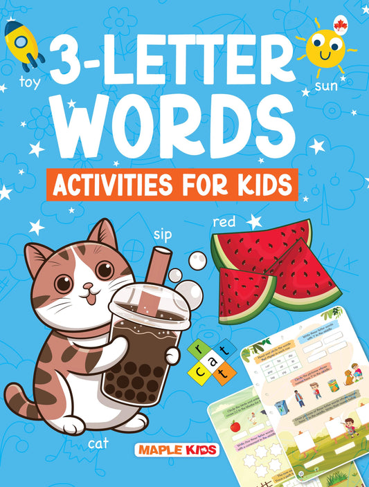 3-Letter Words Activities for kids (Age3+) by Maple Press