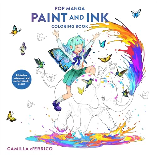 Pop Manga Paint and Ink Coloring Book