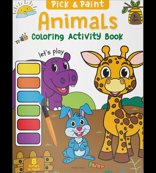 Pick and Paint Coloring Activity Book For Kids: Animals