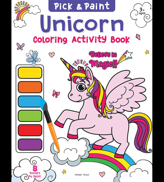 Pick and Paint Coloring Activity Book For Kids: Unicorn