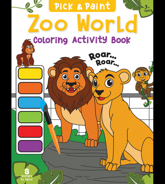 Pick and Paint Coloring Activity Book For Kids: Zoo World