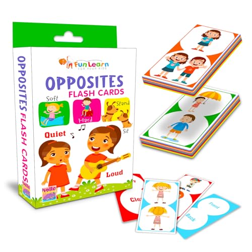 Hello Friend Opposite 30-Flash Cards for Kids, Children and Toddlers - Ages 1+ Years
