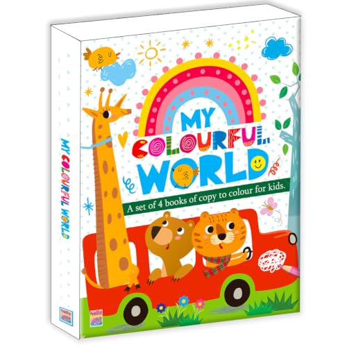 My Colourful World -  4 Book Set of copy and colour books for kids