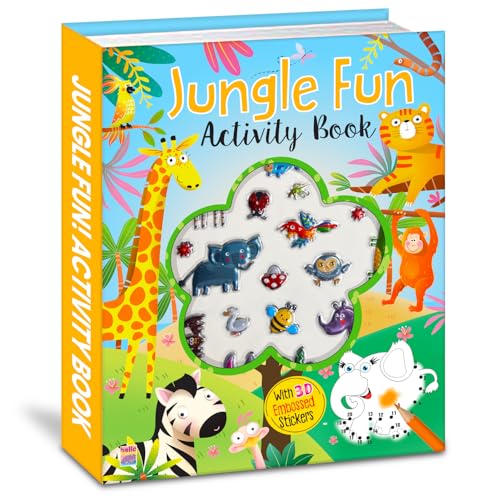 Jungle Fun Acitvity Book with 3D Embossed Stickers
