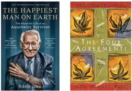 Combo Of 2 Books (The Happiest Man On Earth +The Four Agreements) (English, Paperback, Jaku Eddie,Miguel Ruiz Don)