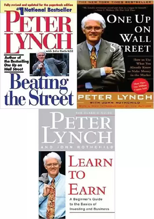 3 Books Combo Of Peter Lynch Books : Beating The Street, One Up On Wall Street And Learn To Earn